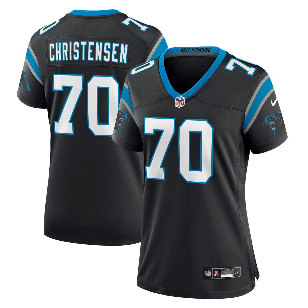 Brady Christensen Carolina Panthers Nike Women's Team Game Jersey - Black Official NFL Team Apparel Football Fan Gear