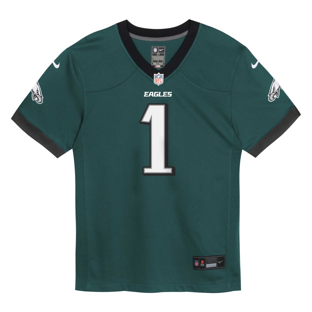 Jalen Hurts Philadelphia Eagles Nike Preschool Team Game Jersey - Midnight Green Official NFL Team Apparel Football Fan Gear