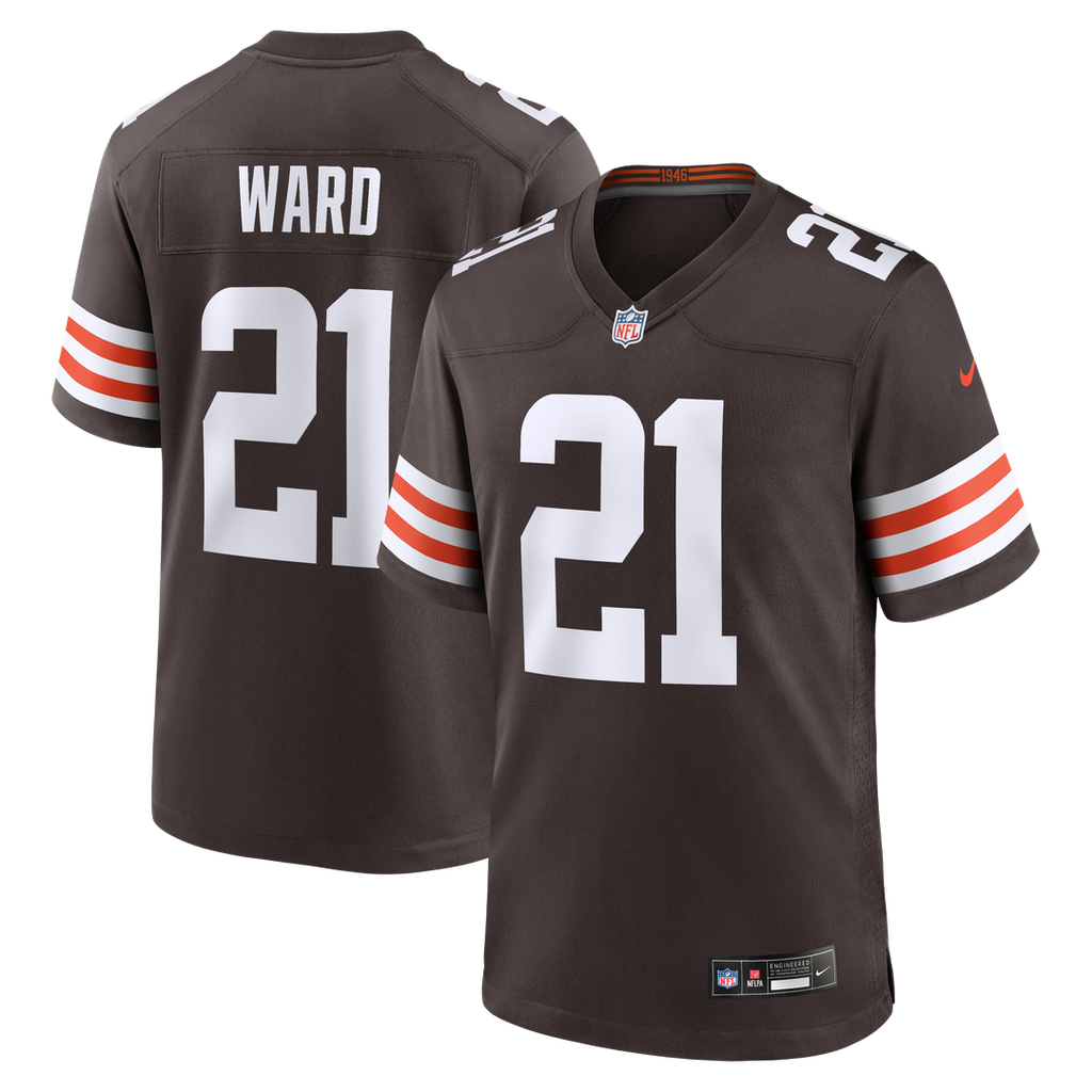 Denzel Ward Cleveland Browns Nike Player Game Jersey - Brown Official NFL Team Apparel Football Fan Gear