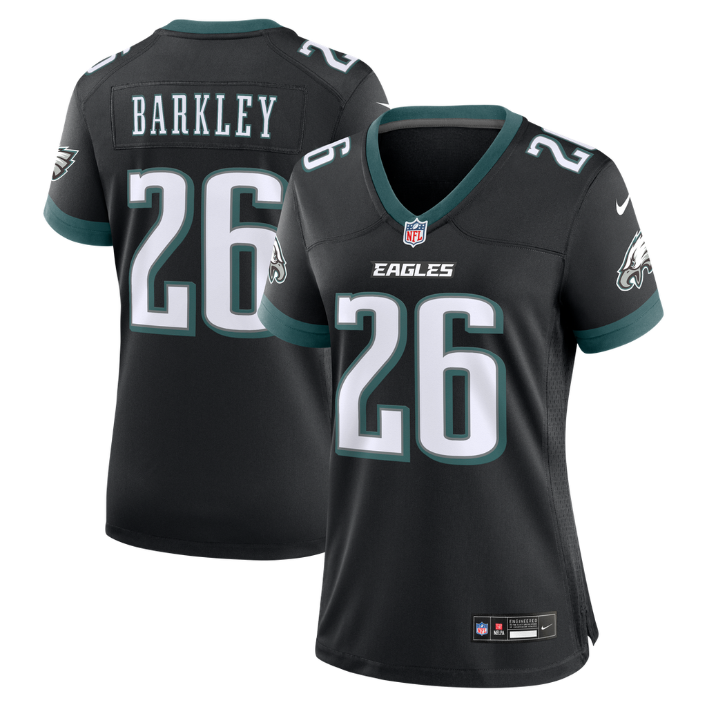 Saquon Barkley Philadelphia Eagles Nike Women's Alternate Game Jersey - Black Official NFL Team Apparel Football Fan Gear