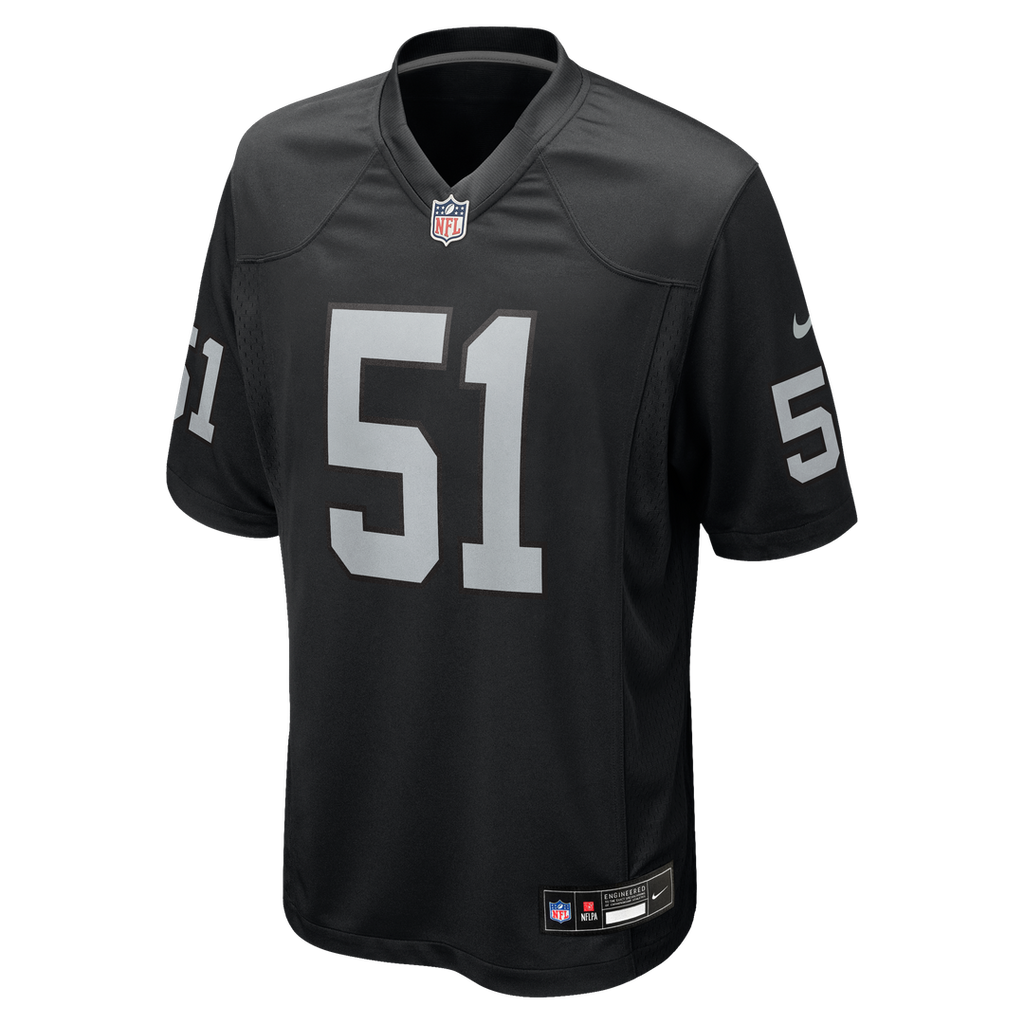 Malcolm Koonce Las Vegas Raiders Nike Game Jersey - Black Official NFL Team Apparel Football Fan Gear