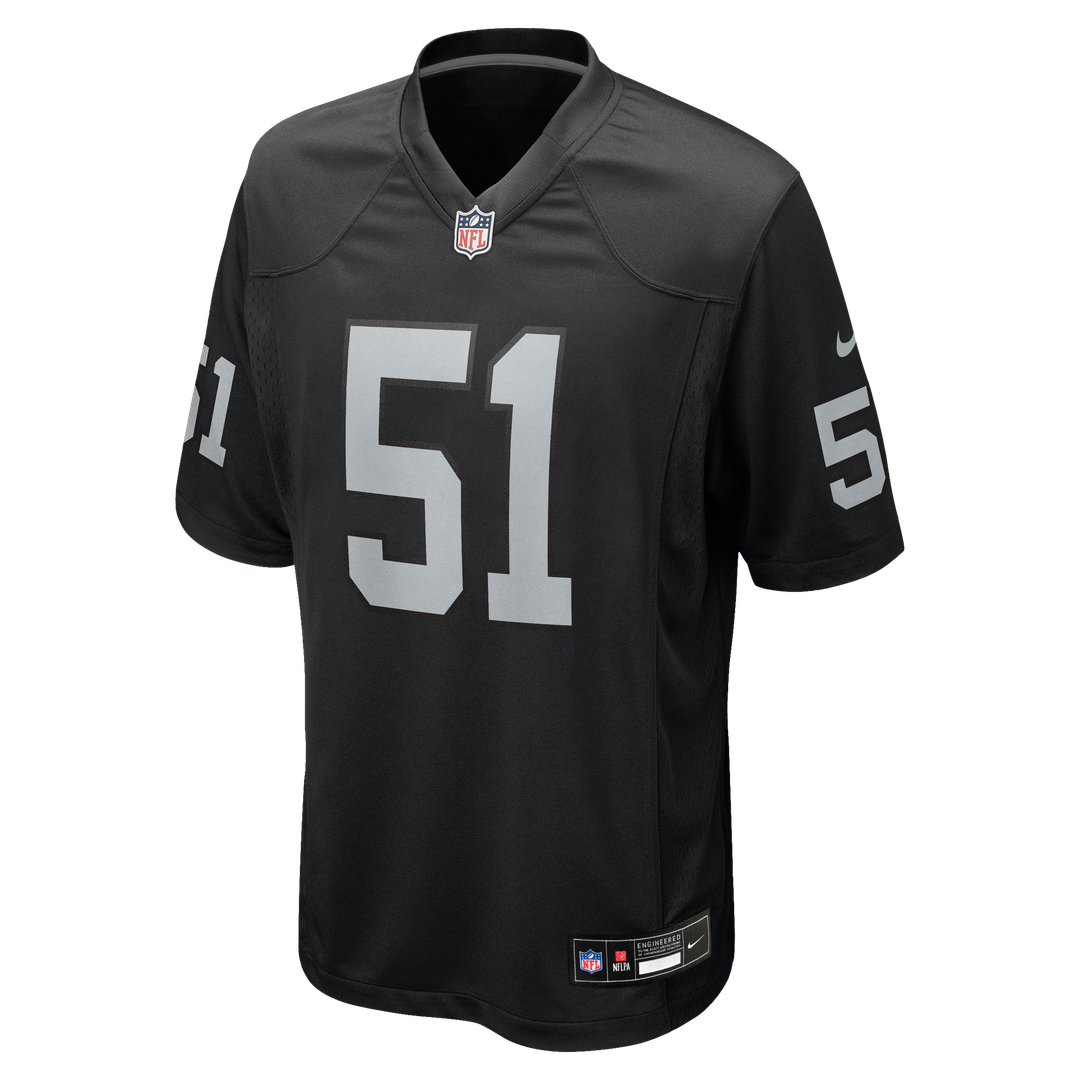 Malcolm Koonce Las Vegas Raiders Nike Game Jersey - Black Official NFL Team Apparel Football Fan Gear