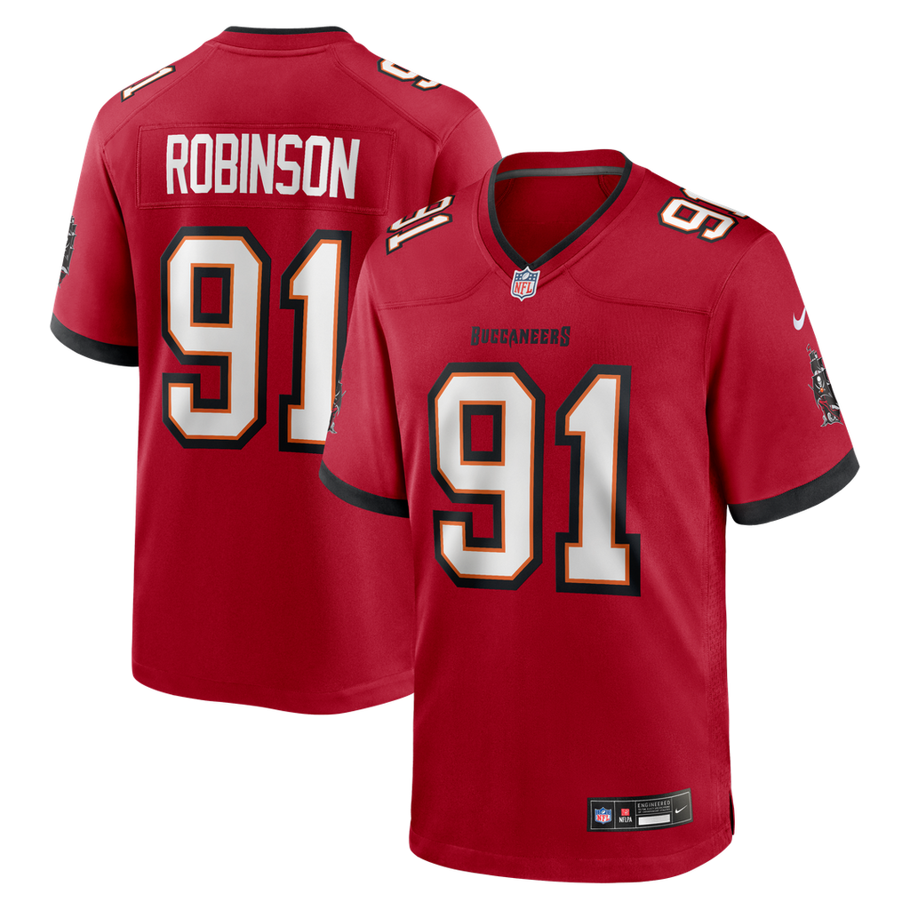 A'Shawn Robinson Tampa Bay Buccaneers Nike Team Game Jersey - Red Official NFL Team Apparel Football Fan Gear