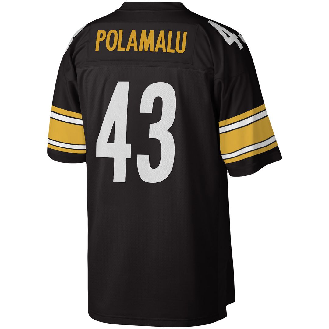 Troy Polamalu Pittsburgh Steelers Mitchell & Ness Legacy Replica Jersey - Black Official NFL Team Apparel Football Fan Gear