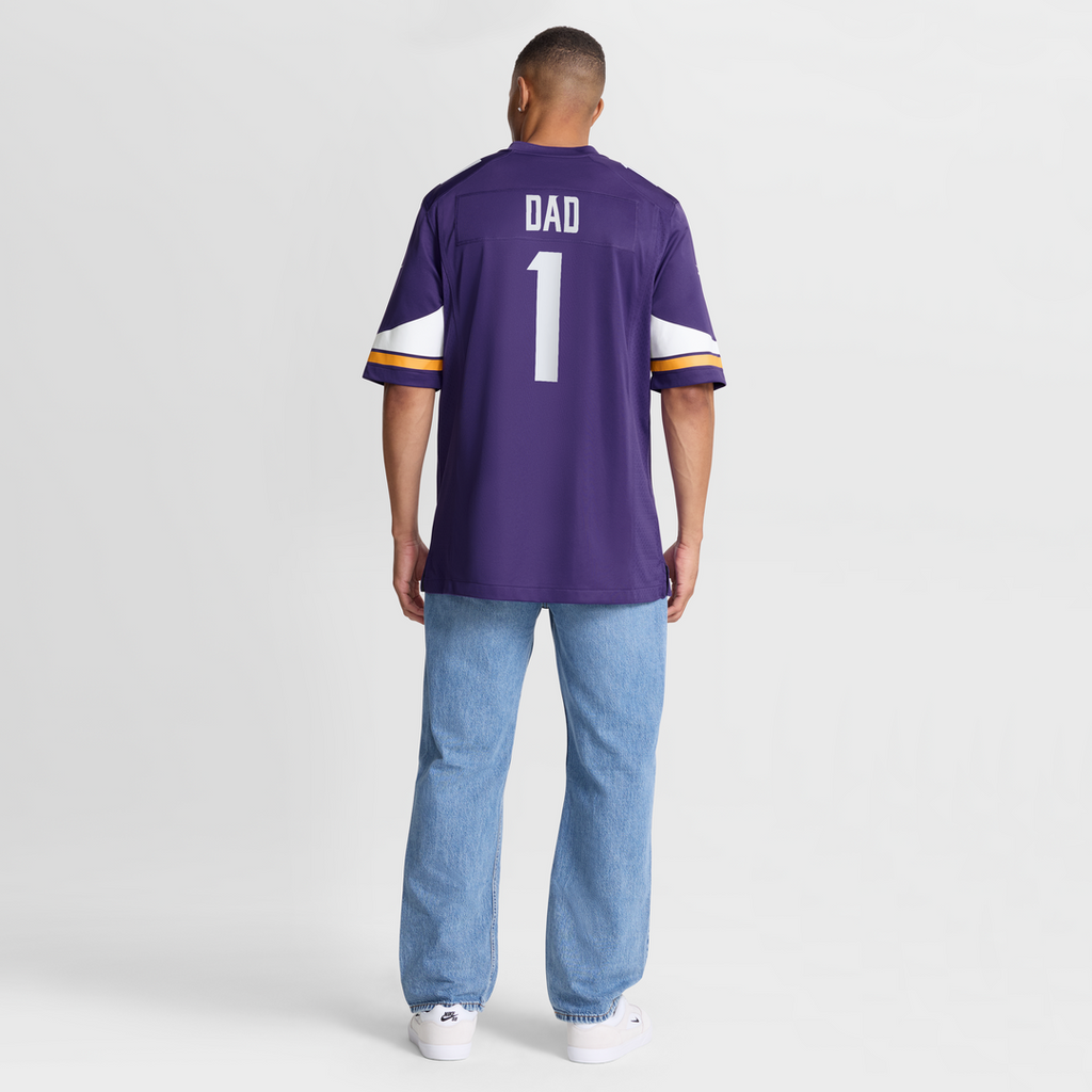 Number 1 Dad Minnesota Vikings Nike Game Jersey - Purple Official NFL Team Apparel Football Fan Gear