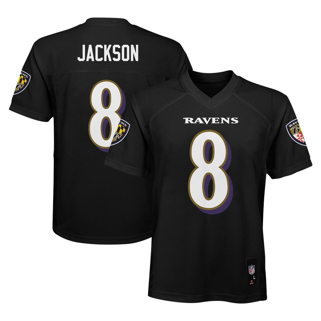 Lamar Jackson Baltimore Ravens Preschool Replica Player Jersey - Black Official NFL Team Apparel Football Fan Gear