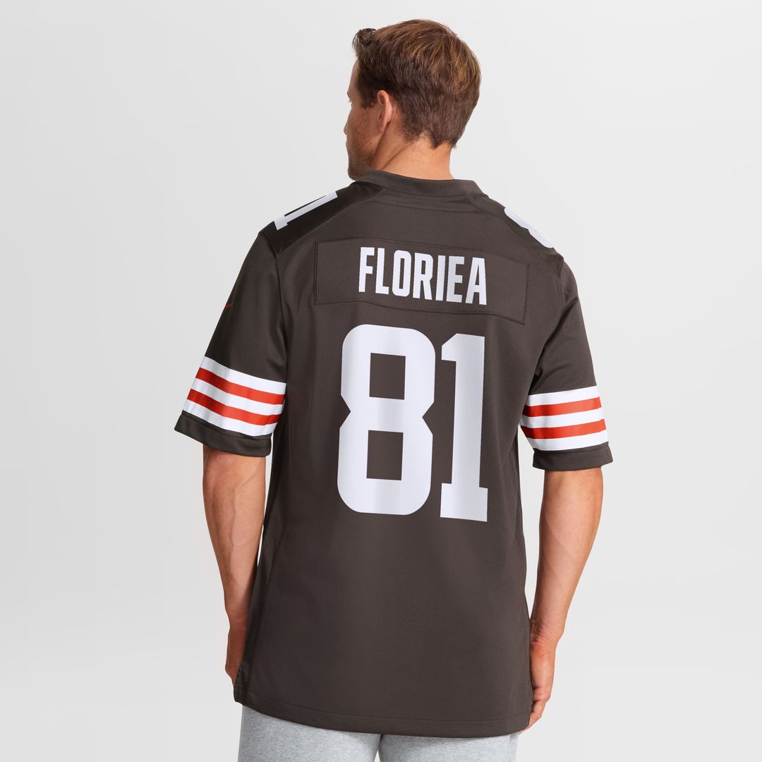 Luke Floriea Cleveland Browns Nike Team Game Jersey - Brown Official NFL Team Apparel Football Fan Gear