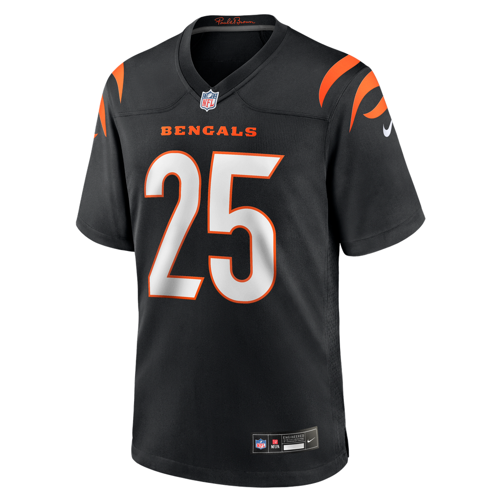 Tahj Brooks Cincinnati Bengals Nike Team Game Jersey - Black Official NFL Team Apparel Football Fan Gear