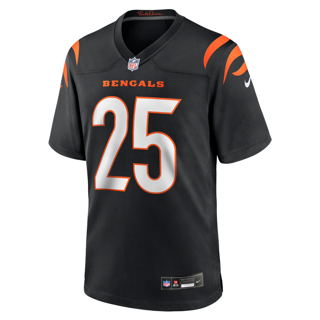 Tahj Brooks Cincinnati Bengals Nike Team Game Jersey - Black Official NFL Team Apparel Football Fan Gear