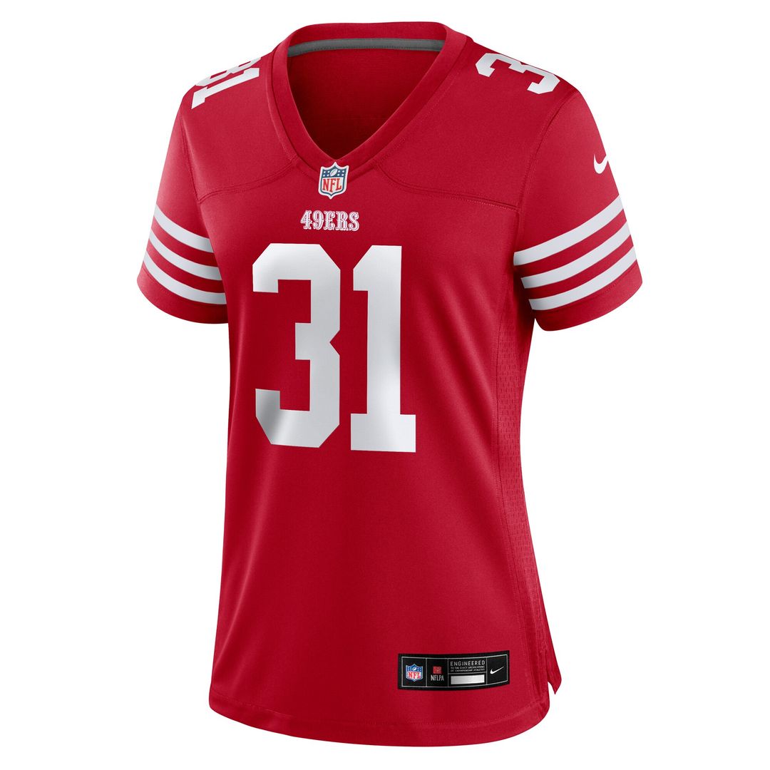 Isaac Guerendo San Francisco 49ers Nike Women's Team Game Jersey - Scarlet Official NFL Team Apparel Football Fan Gear