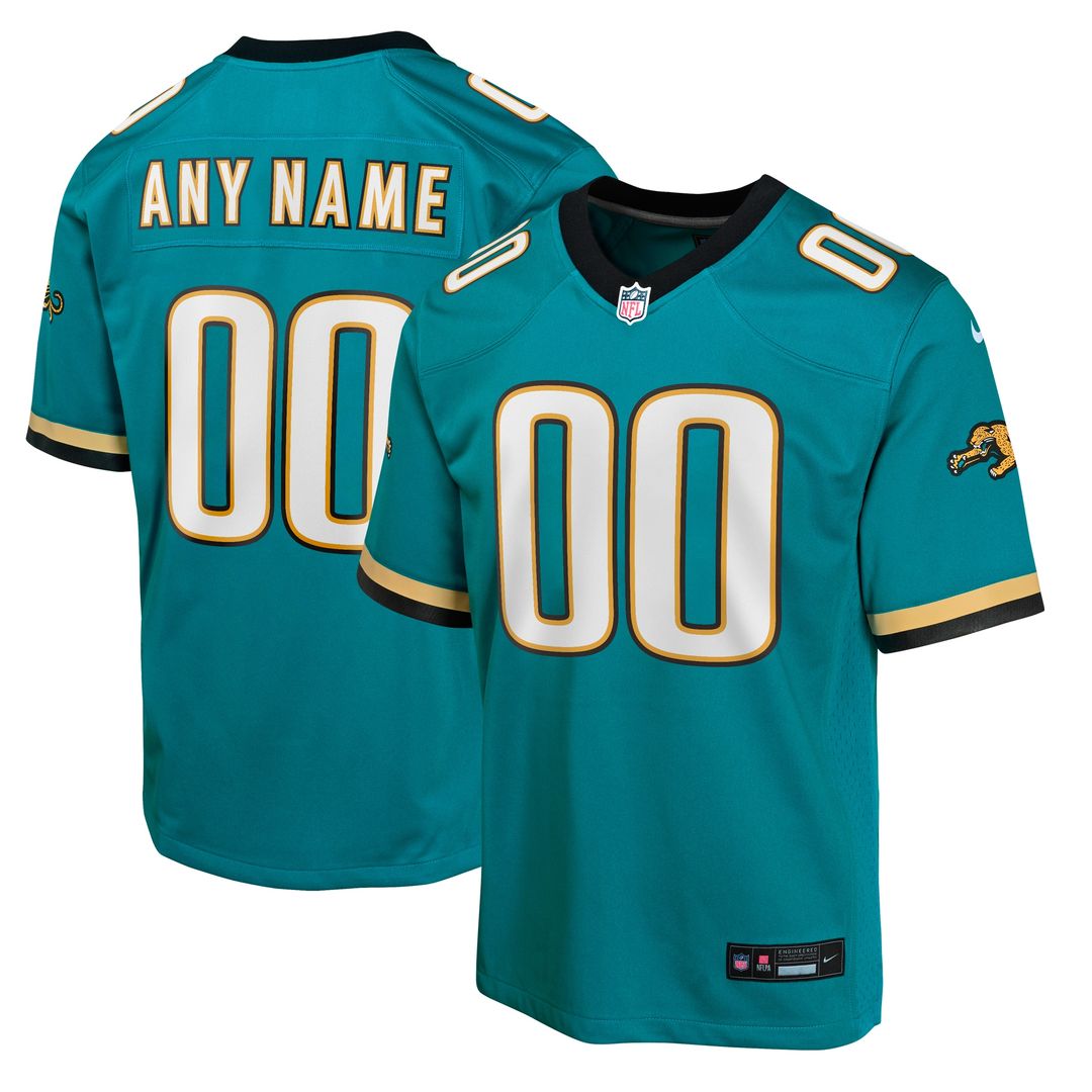 Jacksonville Jaguars Nike Youth Prowler Throwback Custom Game Jersey - Teal Official NFL Team Apparel Football Fan Gear