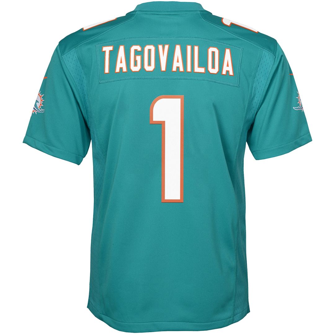 Tua Tagovailoa Miami Dolphins Nike Youth Game Jersey - Aqua Official NFL Team Apparel Football Fan Gear