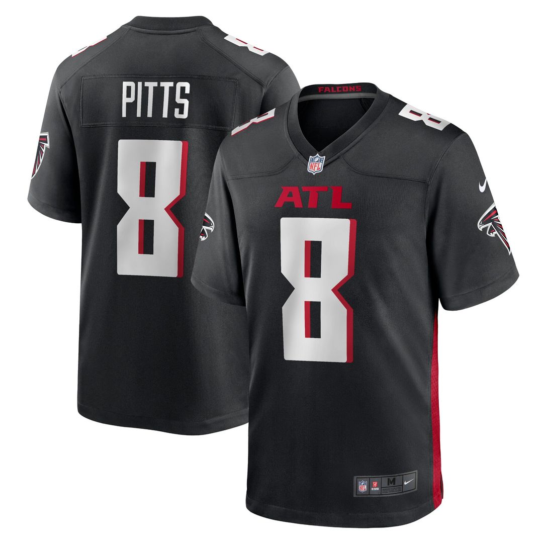 Kyle Pitts Sr. Atlanta Falcons Nike Youth Game Jersey - Black Official NFL Team Apparel Football Fan Gear