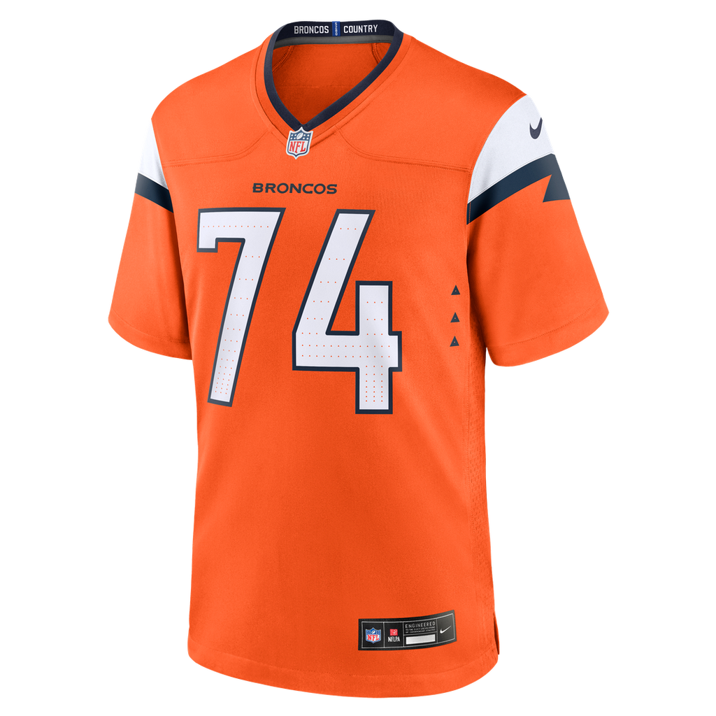 Ben Powers Denver Broncos Nike Team Game Jersey - Orange Official NFL Team Apparel Football Fan Gear