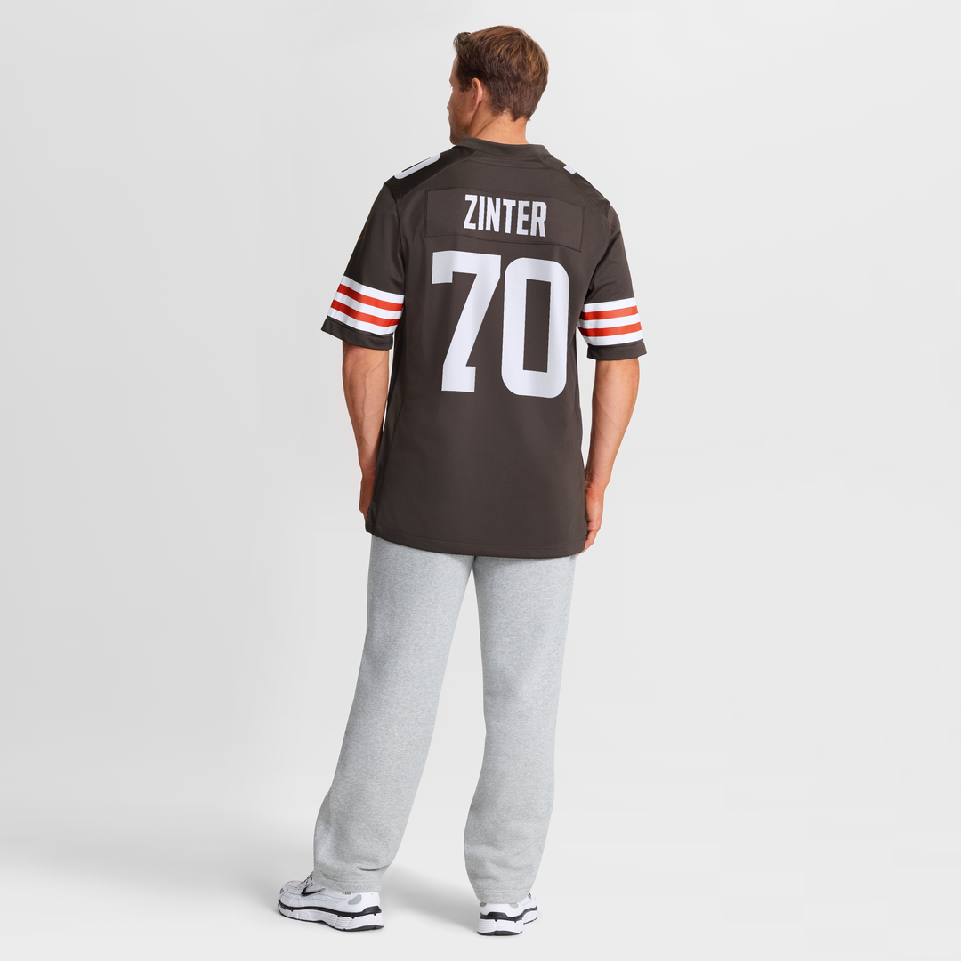 Zak Zinter Cleveland Browns Nike Team Game Jersey - Brown Official NFL Team Apparel Football Fan Gear