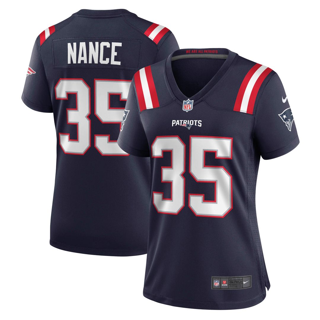 Jim Nance New England Patriots Nike Women's Retired Player Jersey - Navy Official NFL Team Apparel Football Fan Gear
