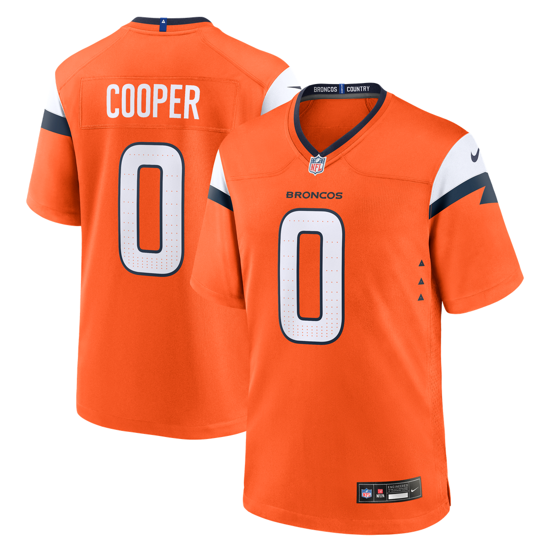 Jonathon Cooper Denver Broncos Nike Team Game Jersey - Orange Official NFL Team Apparel Football Fan Gear