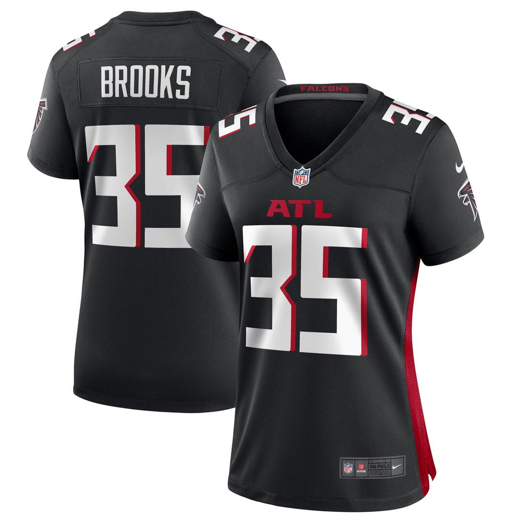 Natrone Brooks Atlanta Falcons Nike Women's Team Game Jersey - Black Official NFL Team Apparel Football Fan Gear