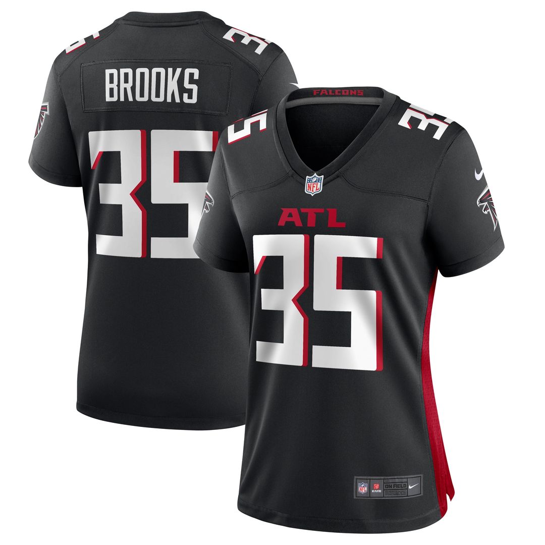 Natrone Brooks Atlanta Falcons Nike Women's Team Game Jersey - Black Official NFL Team Apparel Football Fan Gear