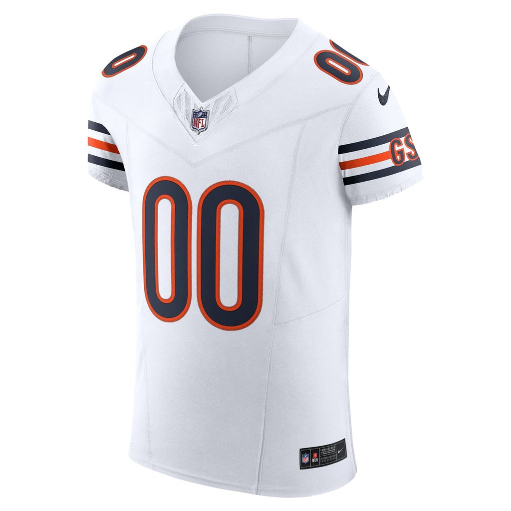 Chicago Bears Nike Vapor F.U.S.E. Elite Custom Jersey - White Official NFL Team Apparel Football Fan Gear