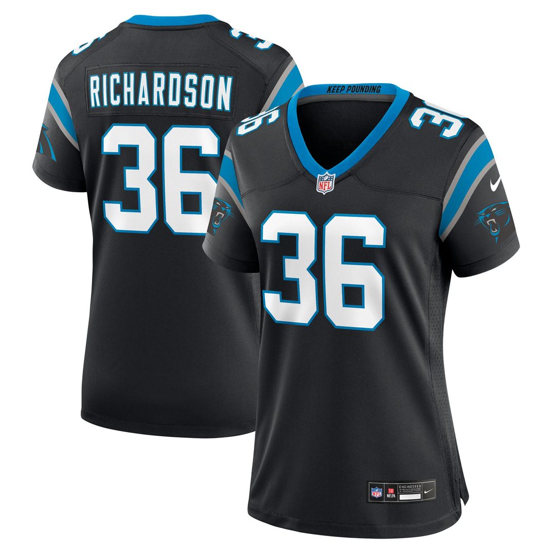 Demani Richardson Carolina Panthers Nike Women's Team Game Jersey - Black Official NFL Team Apparel Football Fan Gear