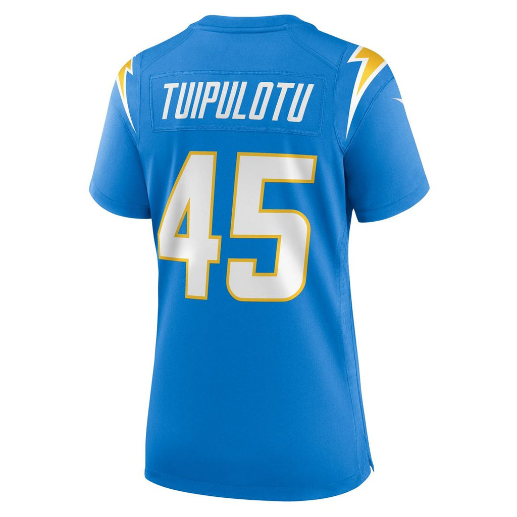 Tuli Tuipulotu Los Angeles Chargers Nike Women's Team Game Jersey - Powder Blue Official NFL Team Apparel Football Fan Gear
