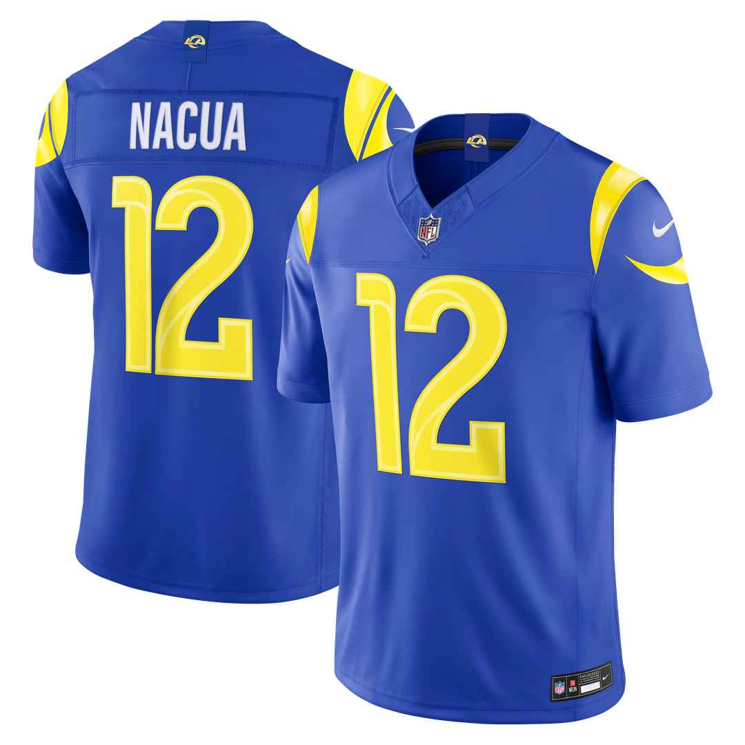 Puka Nacua Los Angeles Rams Nike Vapor F.U.S.E. Stitched Limited Jersey - Royal Official NFL Team Apparel Football Fan Gear