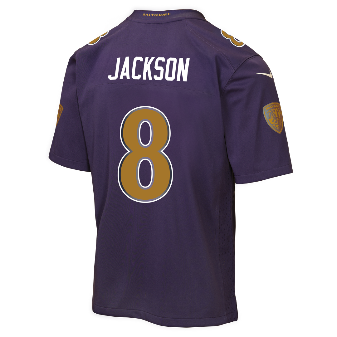 Lamar Jackson Baltimore Ravens Nike Youth Alternate 2 Game Jersey - Purple Official NFL Team Apparel Football Fan Gear
