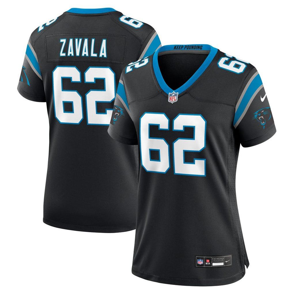 Chandler Zavala Carolina Panthers Nike Women's Game Jersey - Black Official NFL Team Apparel Football Fan Gear