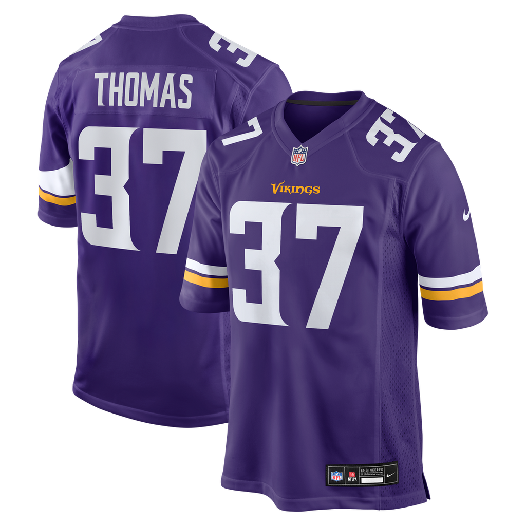 Tavierre Thomas Minnesota Vikings Nike Team Game Jersey - Purple Official NFL Team Apparel Football Fan Gear