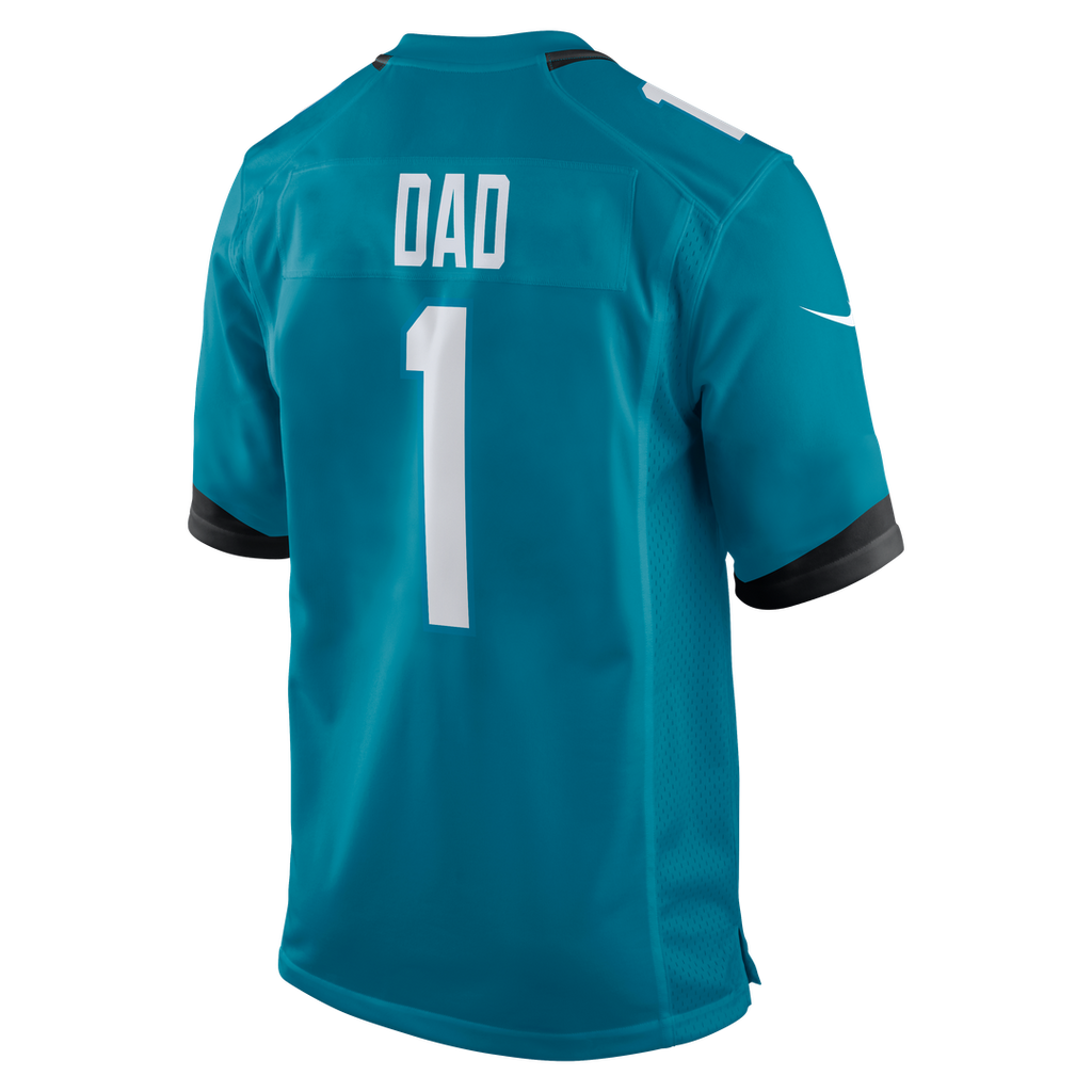 Number 1 Dad Jacksonville Jaguars Nike Game Jersey - Teal Official NFL Team Apparel Football Fan Gear