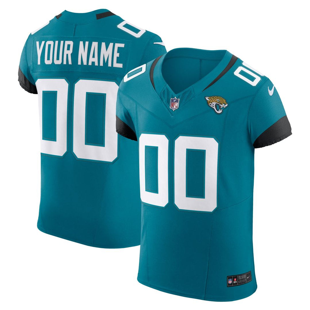 Jacksonville Jaguars Nike Vapor F.U.S.E. Elite Custom Jersey - Teal Official NFL Team Apparel Football Fan Gear