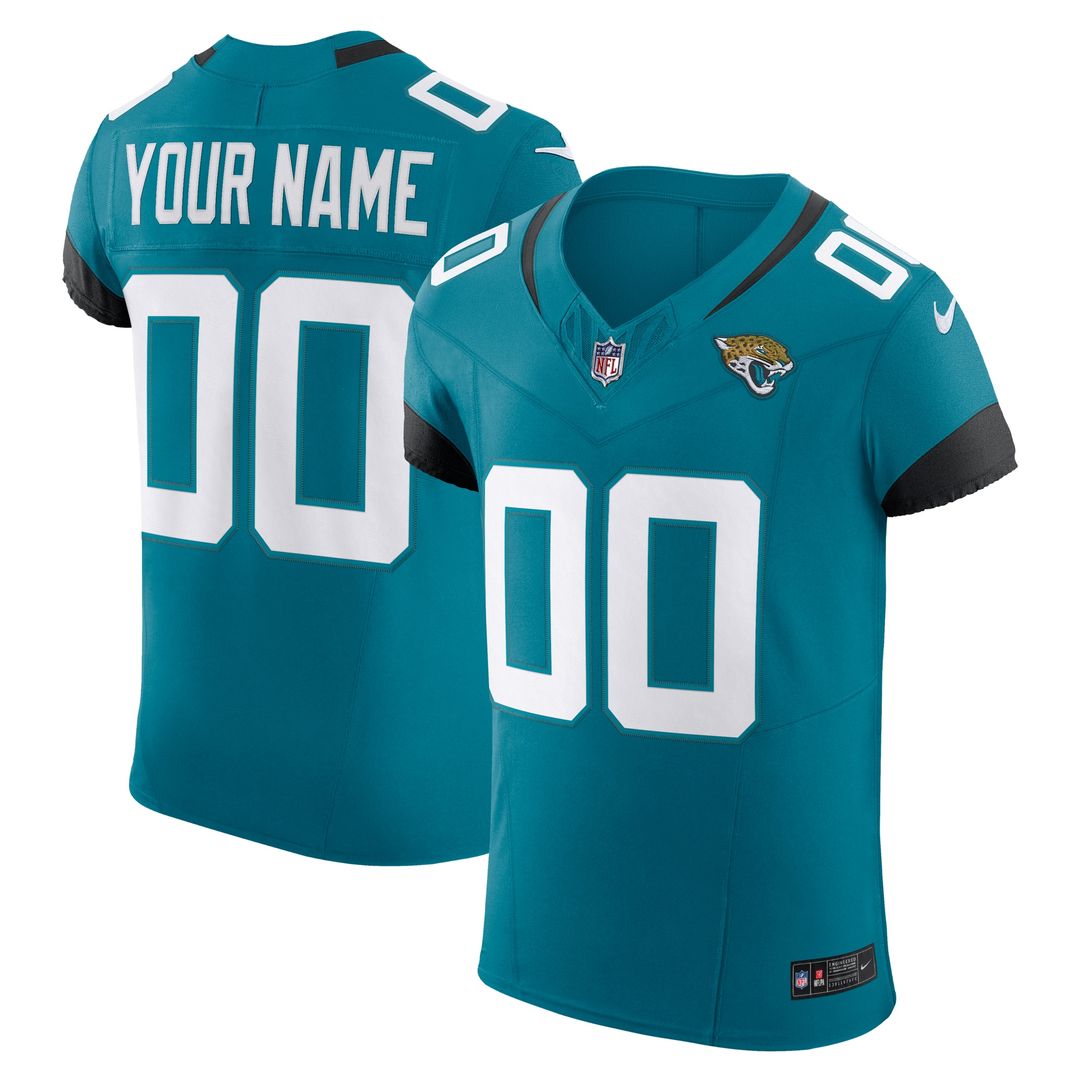 Jacksonville Jaguars Nike Vapor F.U.S.E. Elite Custom Jersey - Teal Official NFL Team Apparel Football Fan Gear