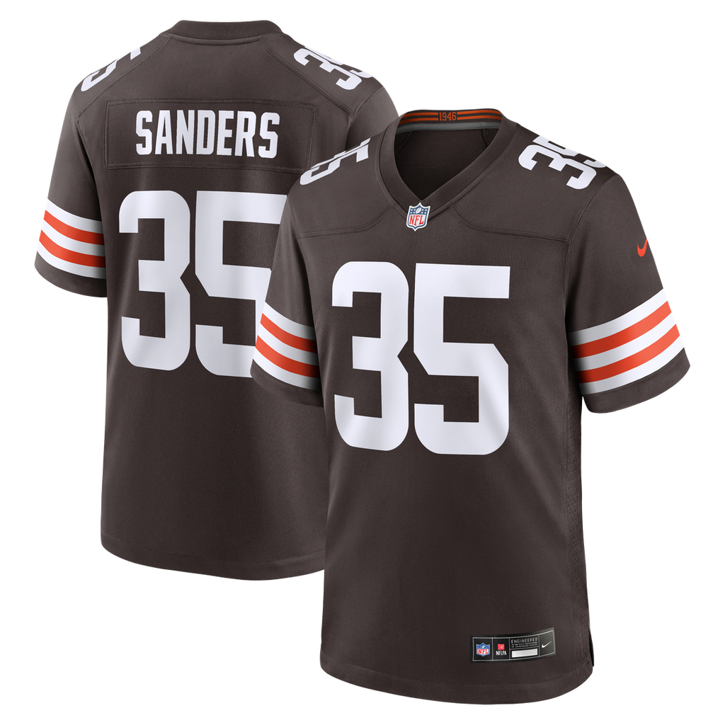 Raheim Sanders Cleveland Browns Nike Team Game Jersey - Brown Official NFL Team Apparel Football Fan Gear