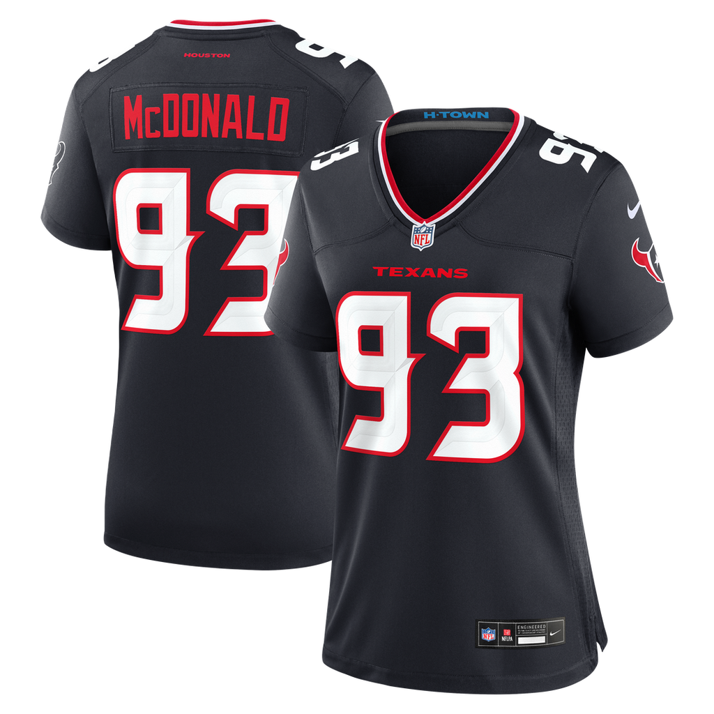 Kayden McDonald Houston Texans Nike Women's Team Game Jersey - Navy Official NFL Team Apparel Football Fan Gear