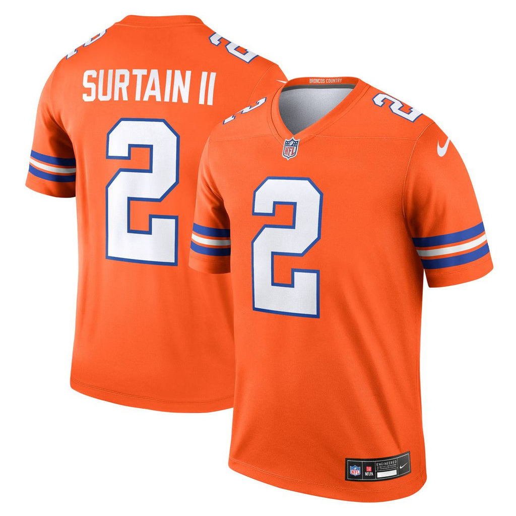Patrick Surtain II Denver Broncos Nike Legend Player Performance Top - Orange NFL Fan Gear Popular Style