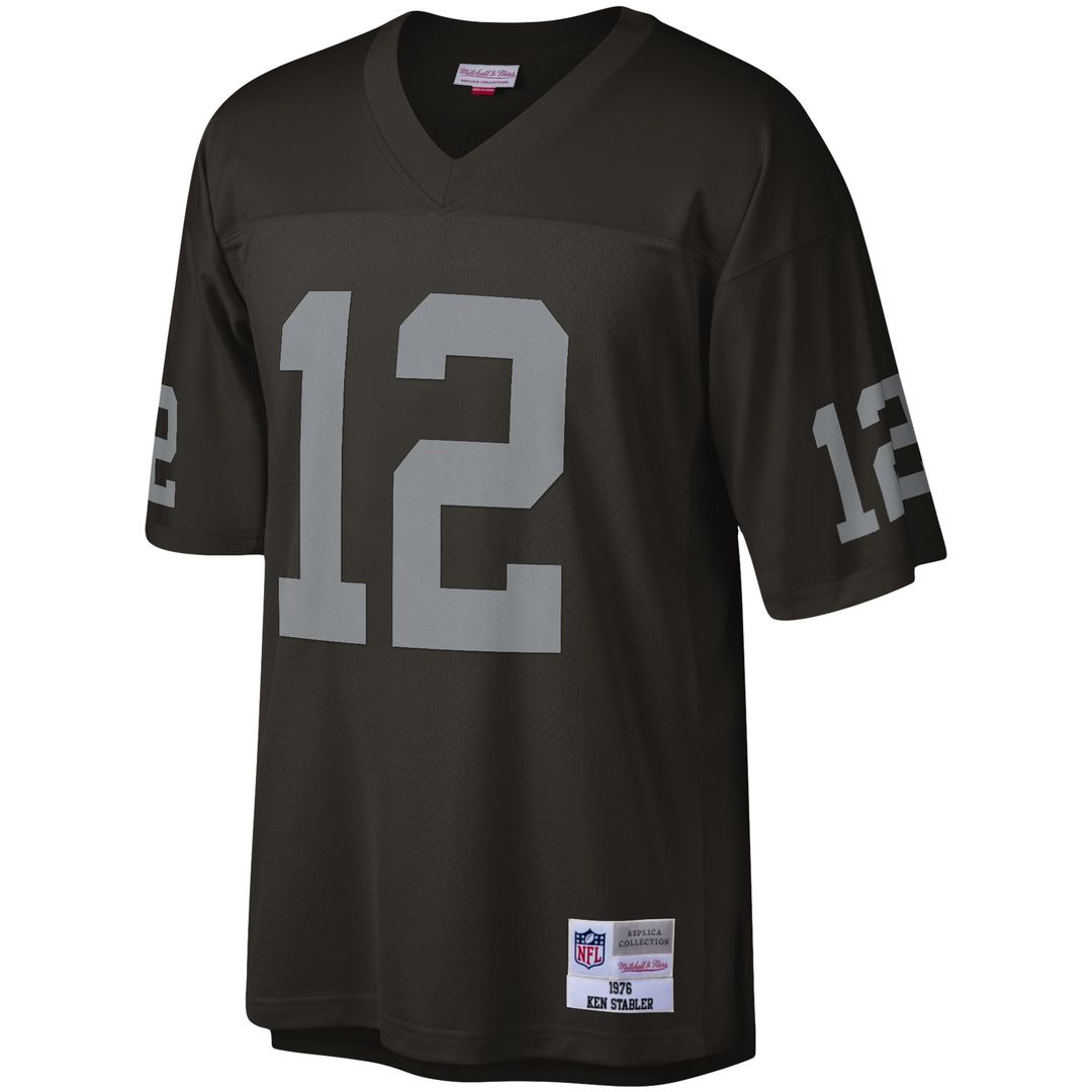Ken Stabler Las Vegas Raiders Mitchell & Ness Legacy Replica Jersey - Black Official NFL Team Apparel Football Fan Gear