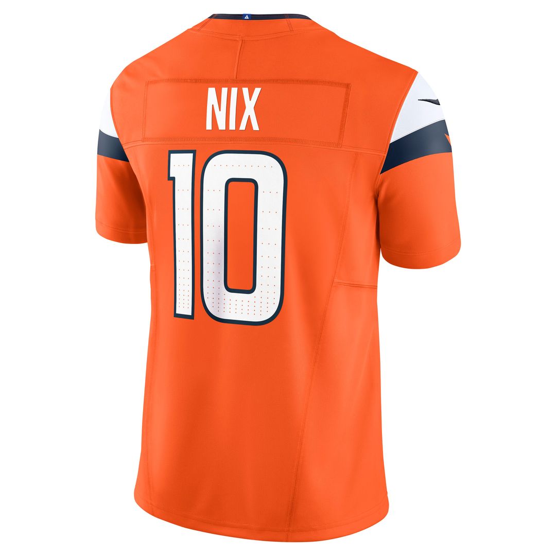 Bo Nix Denver Broncos Nike Vapor F.U.S.E. Limited Jersey - Orange Official NFL Team Apparel Football Fan Gear