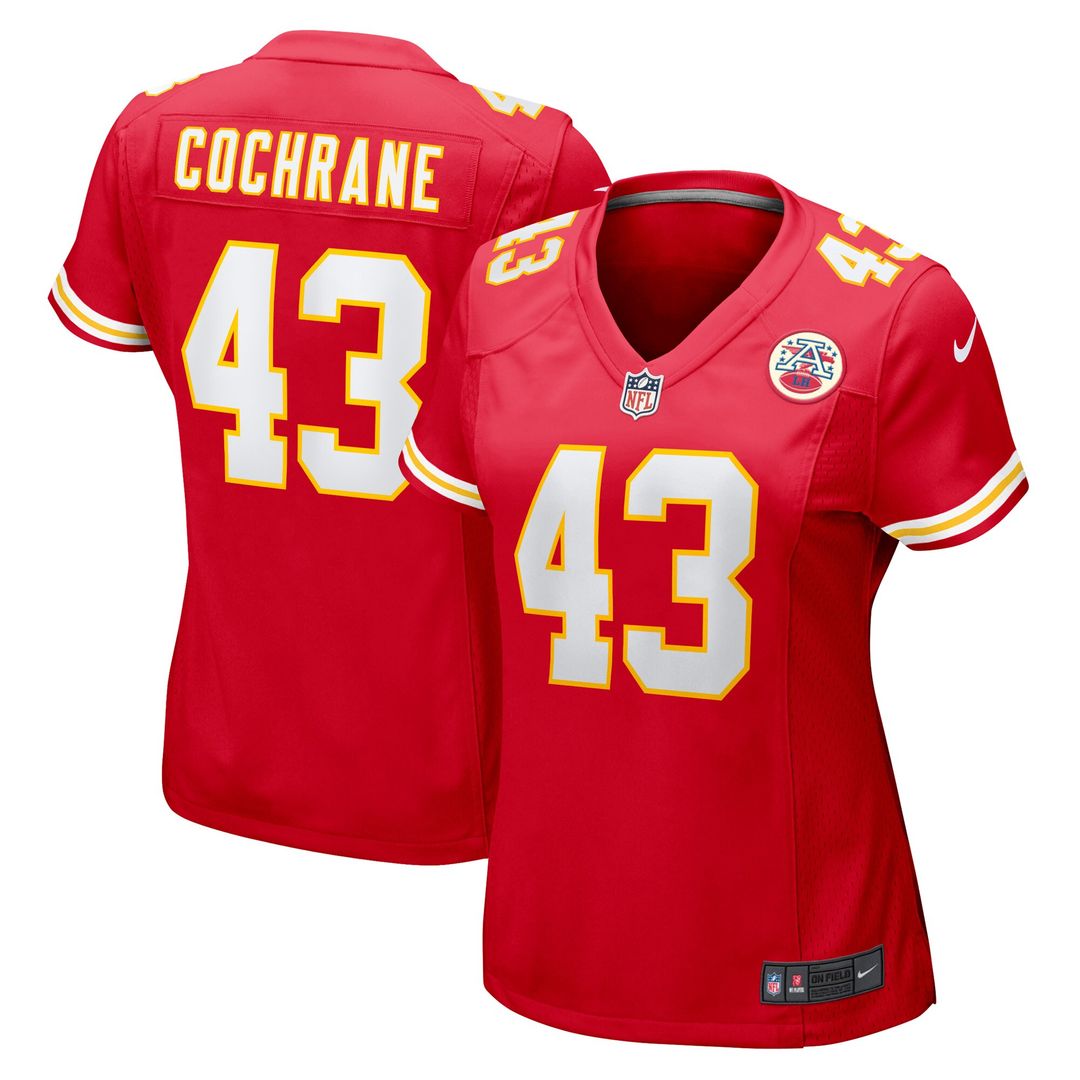 Jack Cochrane Kansas City Chiefs Nike Women's Game Player Jersey - Red Official NFL Team Apparel Football Fan Gear