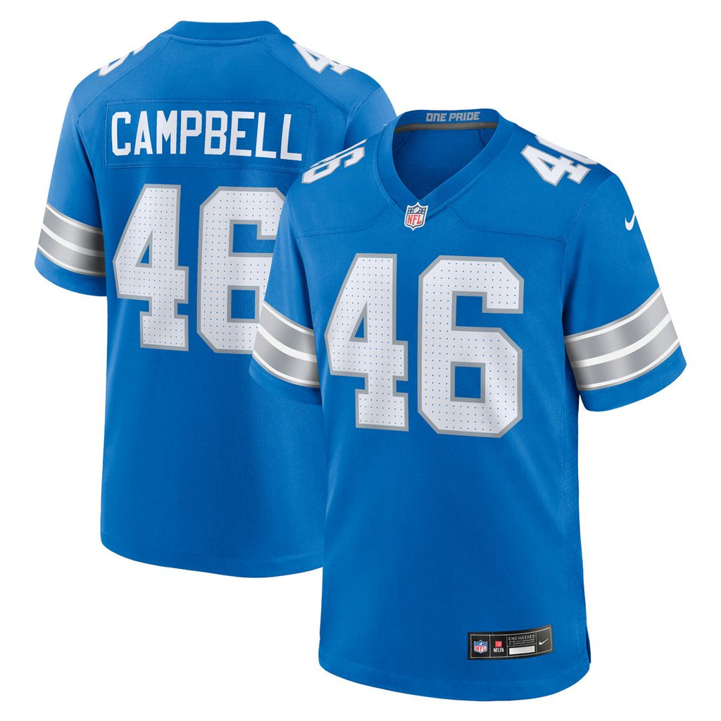 Jack Campbell Detroit Lions Nike Game Jersey - Blue Official NFL Team Apparel Football Fan Gear