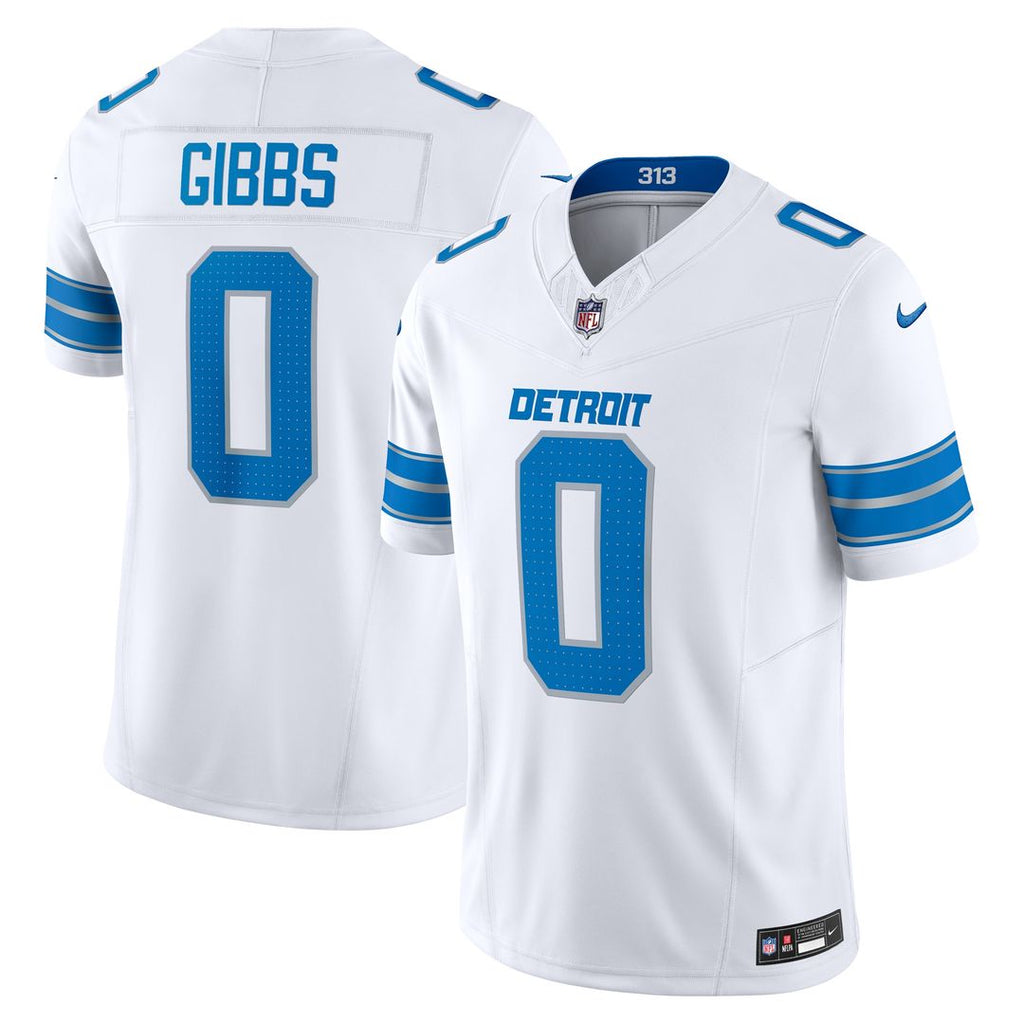 Jahmyr Gibbs Detroit Lions Nike Vapor F.U.S.E. Limited Jersey - White Official NFL Team Apparel Football Fan Gear