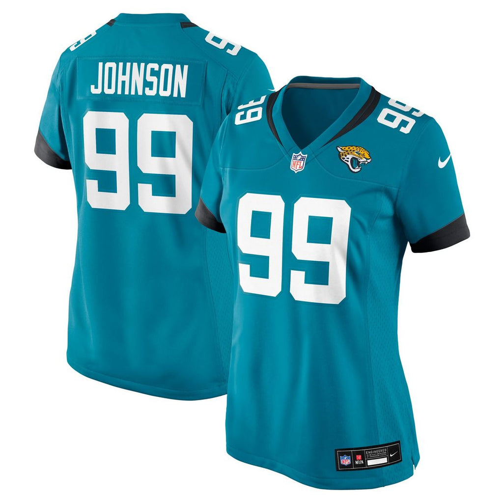 Austin Johnson Jacksonville Jaguars Nike Women's Team Game Jersey - Teal Official NFL Team Apparel Football Fan Gear