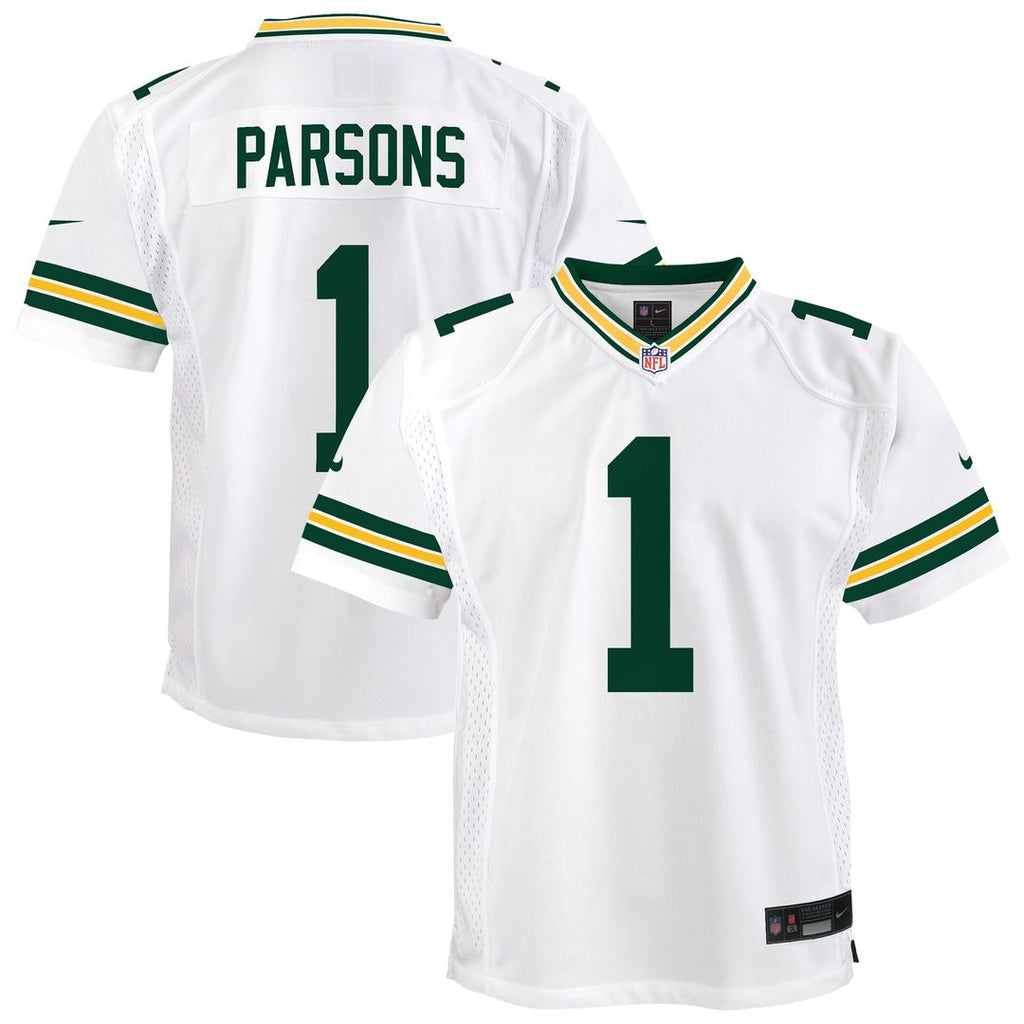 Micah Parsons Green Bay Packers Nike Youth White Game Jersey - White Official NFL Team Apparel Football Fan Gear