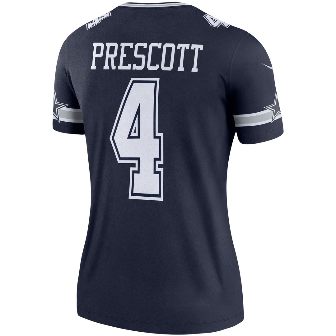 Dak Prescott Dallas Cowboys Nike Women's Legend Player Performance Top - Navy NFL Fan Gear Popular Style