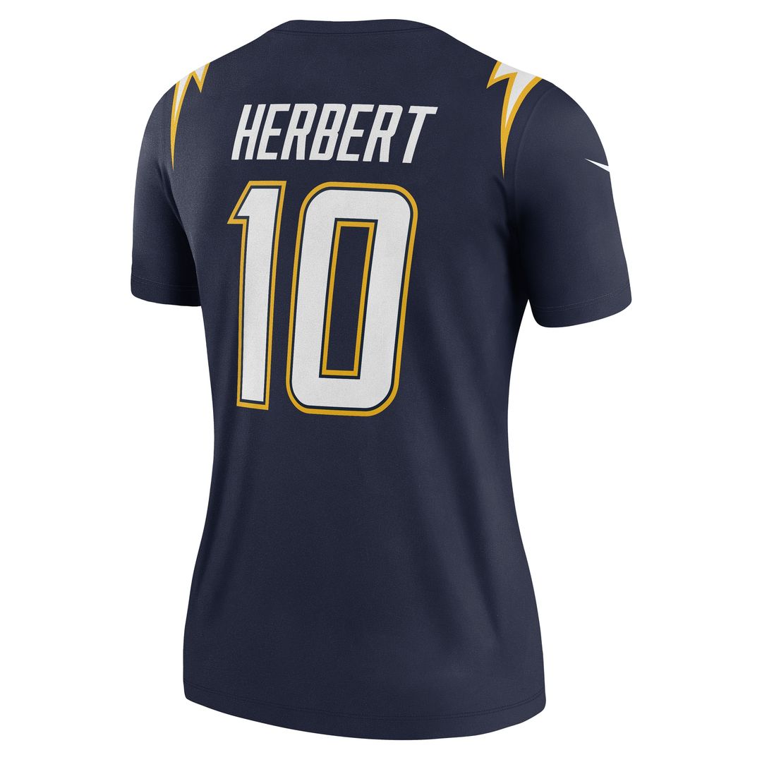 Justin Herbert Los Angeles Chargers Nike Women's Alternate Super Chargers Legend Player Performance Top - Navy NFL Fan Gear Popular Style