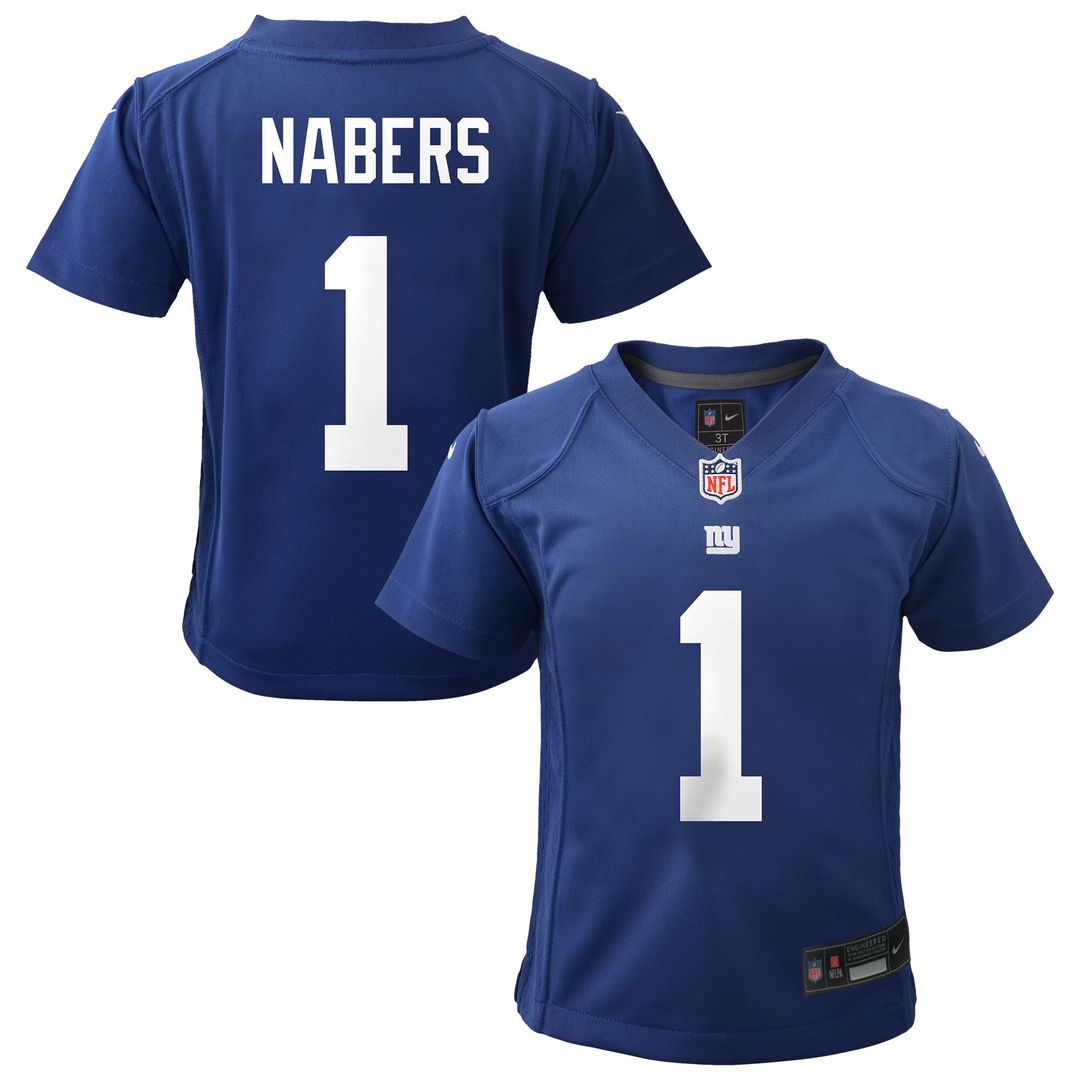 Malik Nabers New York Giants Nike Infant Team Player Game Jersey - Royal Official NFL Team Apparel Football Fan Gear