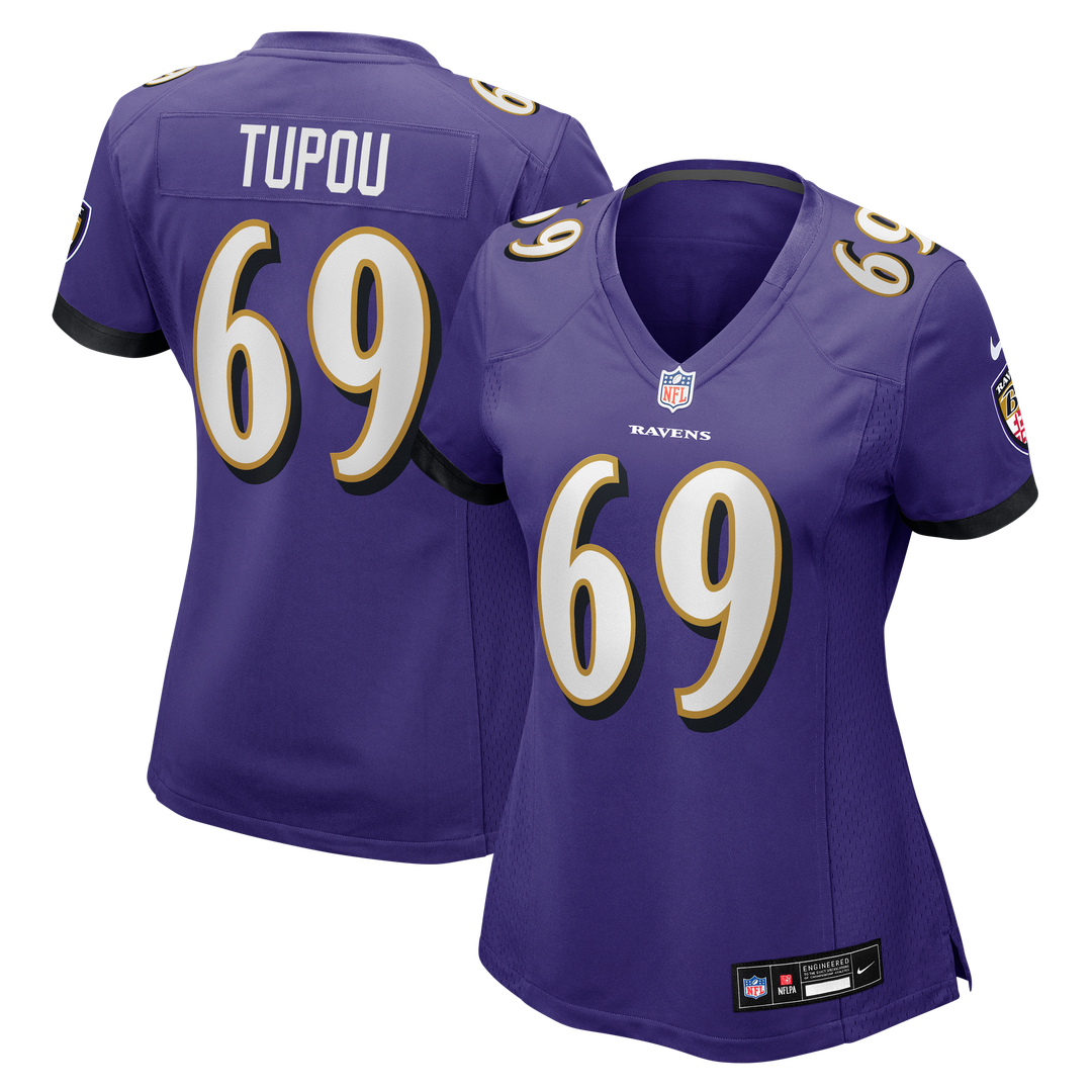 Josh Tupou Baltimore Ravens Nike Women's Team Game Jersey - Purple Official NFL Team Apparel Football Fan Gear