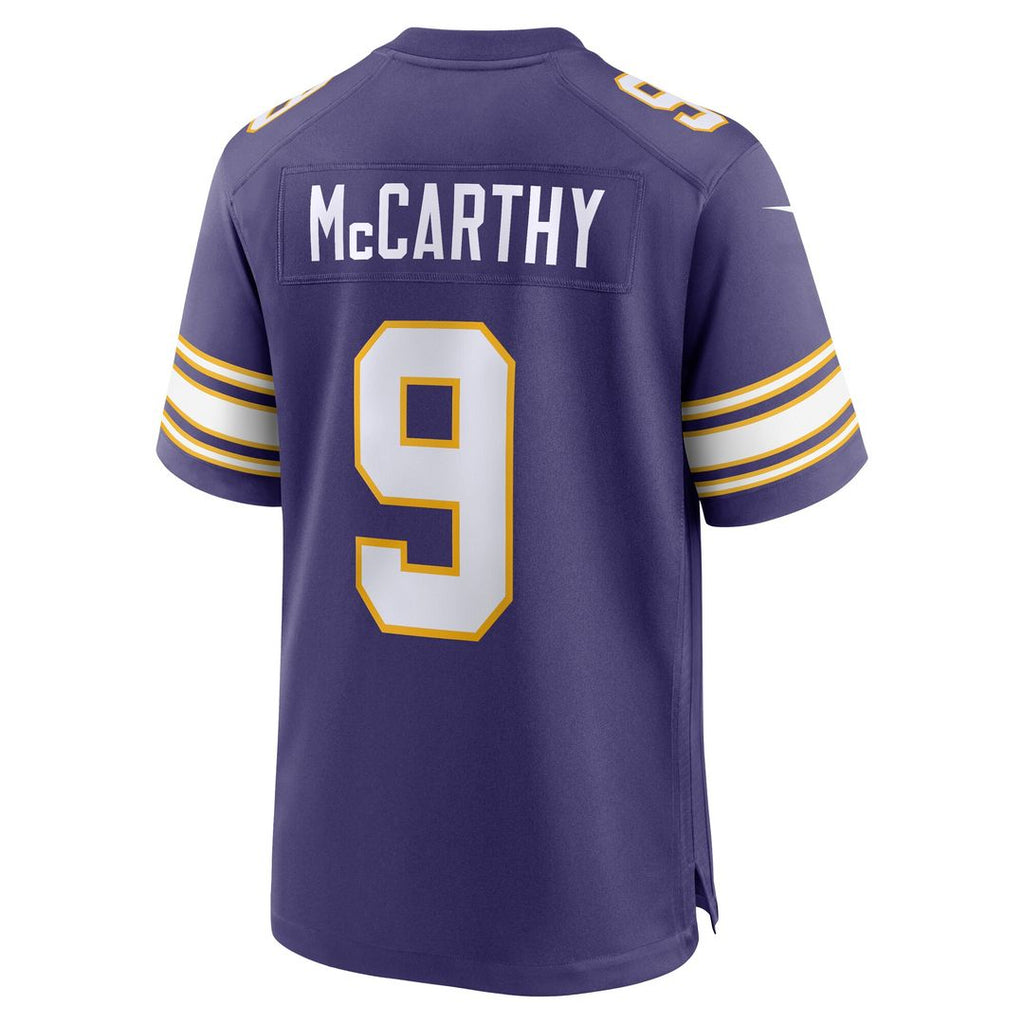 J.J. McCarthy Minnesota Vikings Nike 2nd Alternate Player Game Jersey - Purple Official NFL Team Apparel Football Fan Gear