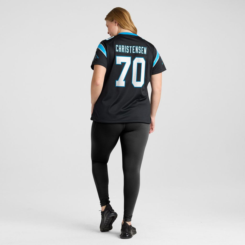Brady Christensen Carolina Panthers Nike Women's Team Game Jersey - Black Official NFL Team Apparel Football Fan Gear