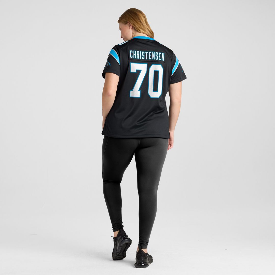 Brady Christensen Carolina Panthers Nike Women's Team Game Jersey - Black Official NFL Team Apparel Football Fan Gear